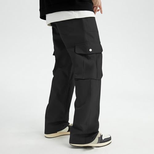 FQZWONG Men's Casual Cargo Pants Stretch Workout Tactical Pants with Multi Pockets Loose Fit Outdoor Sport Hiking Pants2