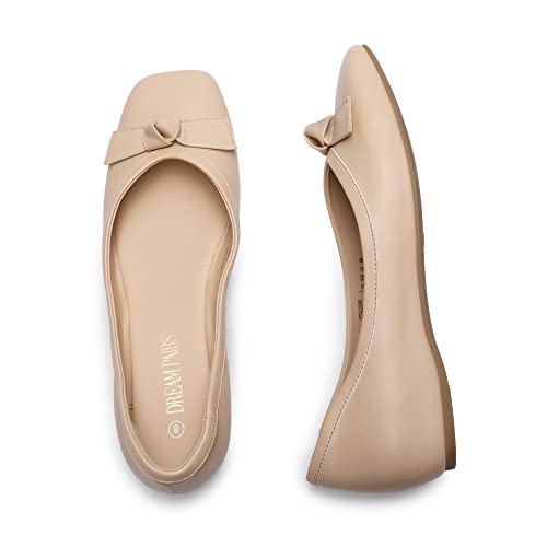 Ballerines confortables bout carré avec talon compensé stable