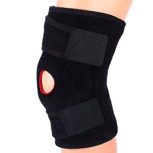 Dinghaole Genouillères réglables, unisexe, pour soulager les douleurs articulaires, les déchirures du ménisque, la course à pied - Sports Protector Patella Strap Running Gear (Black)