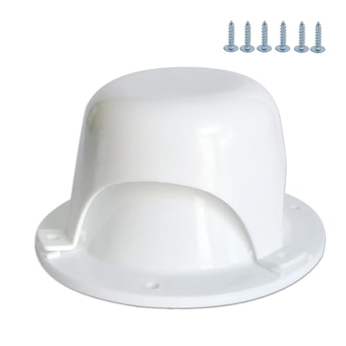 RV-Sanitär-Entlüftungsdeckel – Dachkanal-Entlüftungshaube, weißer 80-g-Dachkanal-Entlüftungsstopfen mit Schraubensatz | Ersatz-Wohnmobilanhänger, verstellbarer Entlüftungshelm, gemütliche Innenausstat