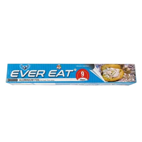 Image of Aluminium Foil Roll | Food Grade Kitchen Wrap and Durable Heat Retention Sheet | Tear Resistant Easy Cut | Strong Flexible Silver Wrap Paper (9 Meter (Pack of 2))