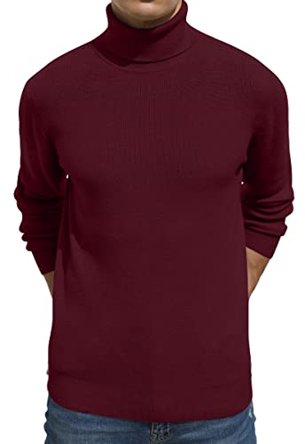 Sailwind Men's Ribbed Knitted Wool Casual Pullover Turtleneck Sweater2