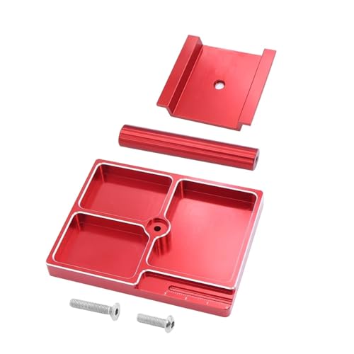 RC�J�[�̕i���� For TRX4M For SCX24 AX24 For FCX24 1/18 1/24 RC�J�[ 360°�����\ ������ƃX�^���h �C�����[�N�X�e�[�V���� �A�Z���u��(Red)