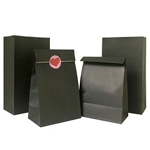 Artseen Party Favor Paper Bags for Party Celebration Treated Paper Bags (24 CT) (Black)