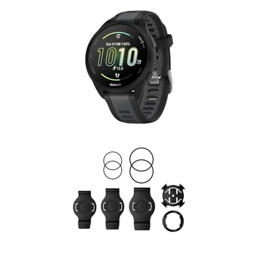 Garmin Forerunner 165, Easy to Use Lightweight GPS Running Smartwatch, Black & QuickFit Bicycle Mount
