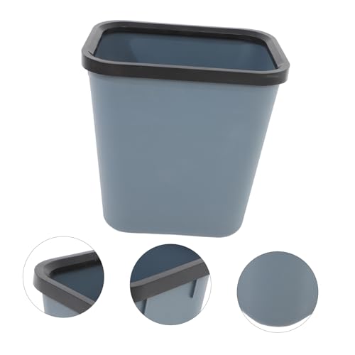 Caneca de plástico rectangular para basura 8L gris miniatura 7