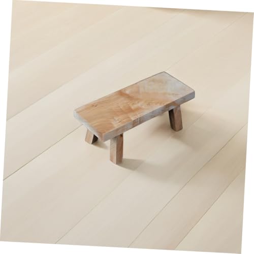 Taburete pequeño madera rustico TOPBATHY expositor decorativo para plantas y centros de mesa 7