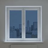 Sonnenschutzfolie Fenster Innen Fensterfolie Sonnenschutz 96 x 180 cm UV Schutz Sichtschutzfolie Reflektierende Fensterfolie Selbstklebend für Büro Und Haus, Blau Silber
