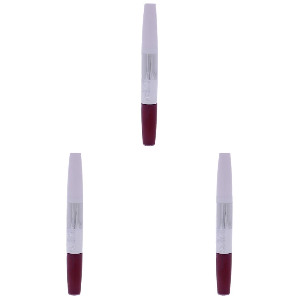 MAYBELLINE Superstay 24H, Pintalabios Mate de Larga Duración, Tono 260 Wildberry, 1 Unidad (Paquete de 3)