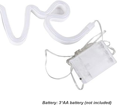 Letrero de neón LED decorativo Love luces de pared nocturnas 55x25cm 5