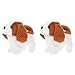 NUOBESTY 2Pcs Enfants Marchant Et Aboiement Chiot Chien Jouet Poupée Chien Poupée Chien