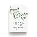 Bliss Collections Greenery Favor Thank You Tags - Perfect for: Wedding Favors, Baby Shower, Bridal Shower, Birthday or Special Event - 50 Pack