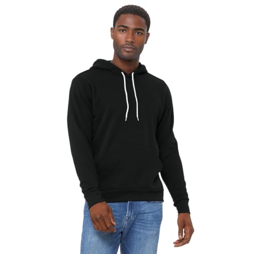 Image of Bella Canvas Unisex Poly-Cotton Fleece Pullover Hoodie - Black - XL (US)