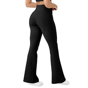 Women's Yoga Pants Bootcut Flare Leggings Flared Bell Bottom Leggings High-Waisted Workout Pants Tummy Control