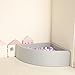 TRENDBOX Ball Pit Memory Foam Pit Soft Pool Fan-Shape Soft Equipment for Toddlers Kids - Light Gray (Balls NOT Included)