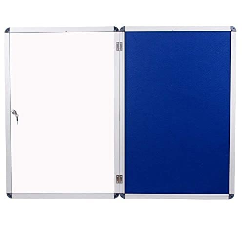 Display Genie Indoor Lockable Tamperproof Poster Display Noticeboard (1200x900, Blue)