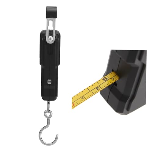 Mikikit Digital Luggage Scale Handheld Hanging Scale with LCD Display 75Kg Capacity Black for Suitcase and Fishing Use