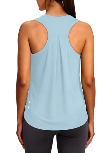 Image of XIEERDUO Tank Top for Women Racerback Sleeveless Workout Tops Loose Fit Yoga Running Gym Shirts for Women