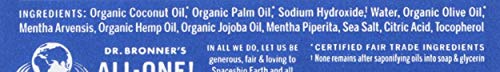 Image of Dr Bronners Magic Soap All One Obpe05 5 Oz Peppermint Dr. Bronner'S Bar Soap