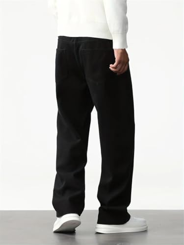 Men's Summer Loose Straight Jeans Business Casual Denim Pants Soft Drape Style Baggy Trousers3