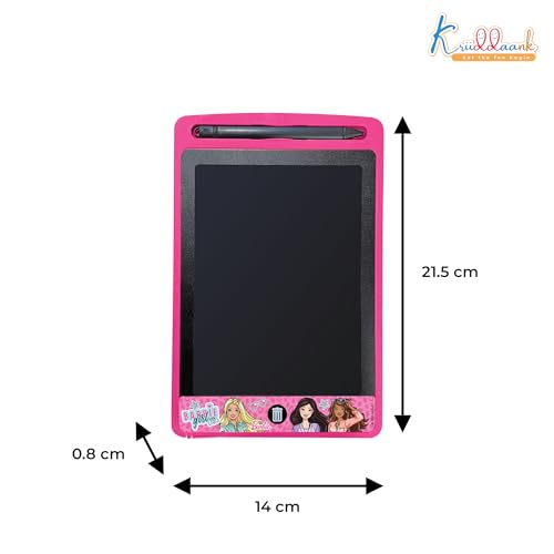 Image of Barbie LCD Writing Tablet for Kids -10-inch Portable Digital Drawing Pad, Pink Electronic E-Writer & Erasable Doodle Board, Eco-Friendly Educational Toy for Girls 3+, One-Key Clear Function
