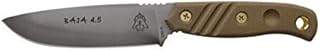 TOPS BAJA 4.5 Fixed Blade Knife Black River Wash Blade Green Micarta Handle BAJA-4.5 - Tops