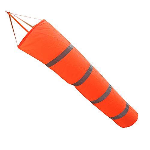 Lumpur Windsock For Airport Professional Reflective Belts Flag Rip-stop Patio Garden Aviation Lawn Measurement Outdoor Use Wind Direction sy Installation Bag Random Color(1m)