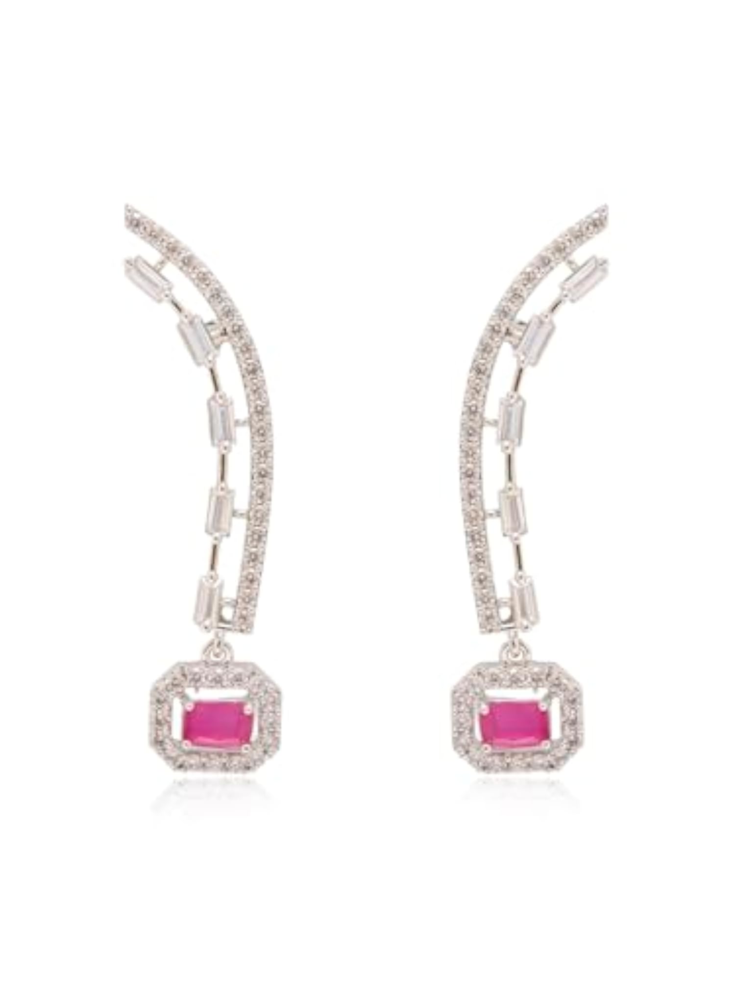 Baguette-Wrap Ruby Choker Set, Elegant Design