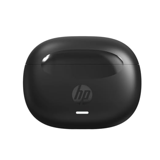 HP H150 Wireless Earbuds, Compatible with Tablets, Smartphones, PCs, and Other Devices with Bluetooth,Noise-Reduction,Water Resistant Design,Black,0.036kg