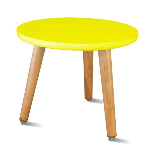 Image of WOOYNEX WOODEN Multifunctional Plant Stand - Modern Home Decor, Wood Planter Holder for Flower Pots, For Living Room Bedroom Balcony Indoor and Outdoor - Kids Stool-(Yellow)
