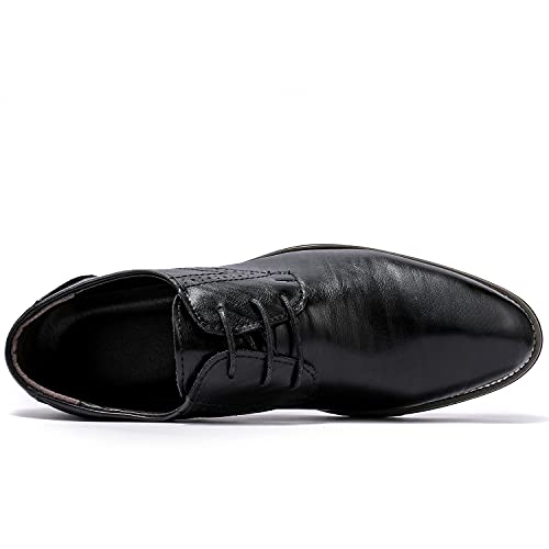 Image of Men's Dress Shoes Oxford Shoes Formal Dress Shoes for Men Business Derby Shoes. Size 10 Black 44