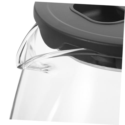 Hervidor eléctrico Mikinona 1.8L de vidrio borosilicato negro miniatura 6