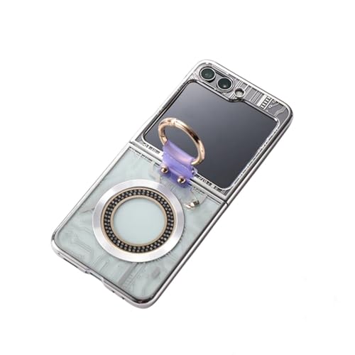 Protection Samsung Z Flip 5 galvanisée avec anneau pour un usage quotidien mains libres