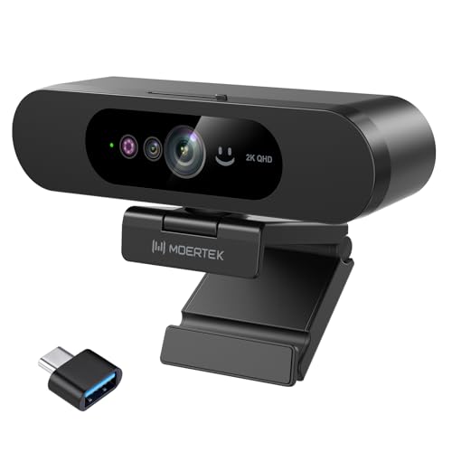 Amazon.co.jp: MOERTEK Windows Hello 顔認識カメラ、2K HD ウェブ