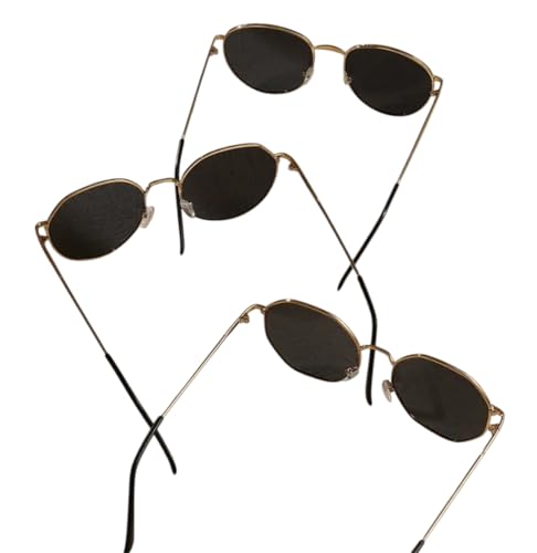 Fahim Hexa Series – Vintage Gold Frame Sunglasses (3 Shape Variants)3