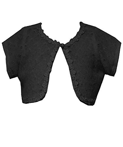 Little Girls 2T-6X Cashmere Blend Lace Trim Bolero Cardigan Sweater/Shrug