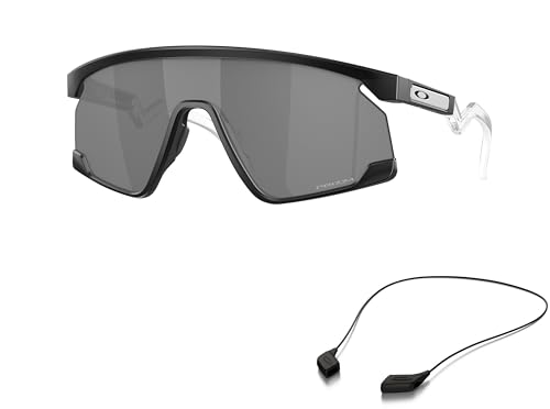Oakley OO9280 Sunglasses Bundle: OO 9280 BXTR 928001 Bxtr Matte Black Prizm Black and Large Black leash Accessory kit2