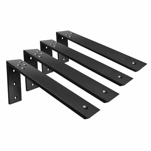 Countertop Support Brackets 4 Pack L Bracket Countertop Brackets 20" x 8" x 2.5" Heavy Duty 3/8" Thick Shelf Brackets Metal Corbels L Shape Bracket for Wood Shelf/Quartz/Granite/Concret Countertops