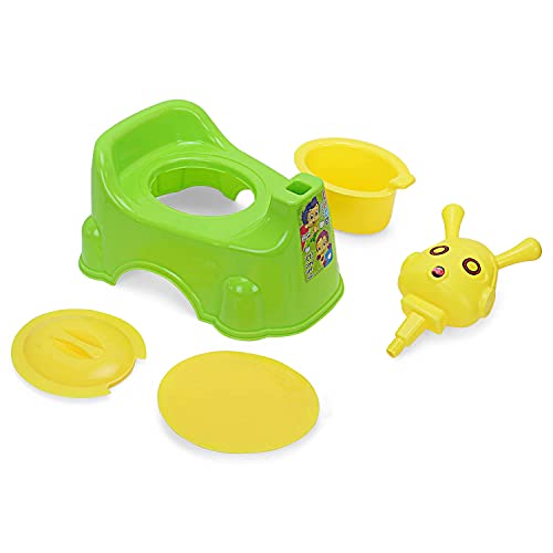 Image of Nabhya Robot Baby Potty Training Seat- Chair for Kids- Infant Potty Toilet Chair with Removable Tray & Closing Lid (Green)