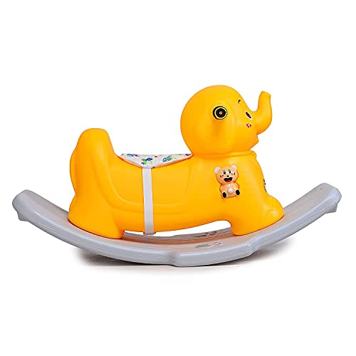 Image of Popo Toys Murphy Rocker (Yellow)| Rocker for Kids Birthday Gift for Kids /Boys /Girls /Rocker with Musical & Lightning Toy | Cute Character, (MT026)