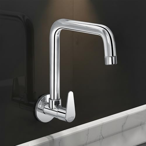 Image of Plantex 360 Rotating Kitchen Sink Tap for Kitchen Basin /Wall Mounted Kitchen Sink Tap Faucet /Water Tap for Kitchen Sink & Wash Basin /Mirror Chrome Finish (DOL-4300) - 7-Year Warranty