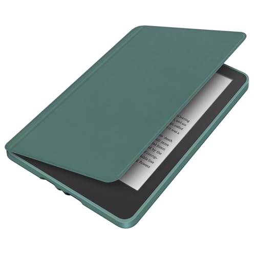 Snap-On-Schutzhülle mit Auto Wake/Sleep für Kindle Paperwhite 5./6./7. Generation 6 (2012/2013/2015) - Klare Rückseite MidnightGreen