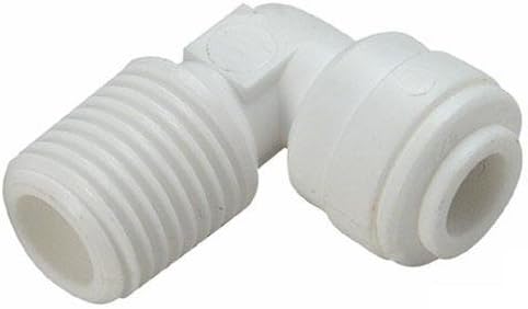 LiquaGen Set of 10 - Quick Connect 1/4 Male Elbow Aquarium RO Water Fitting