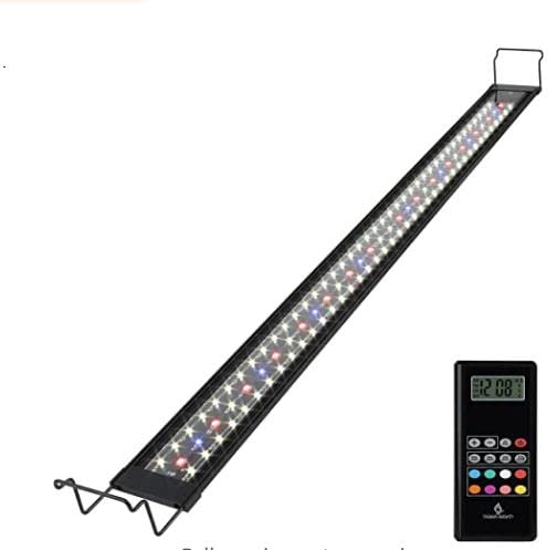 WATER REBIRTH Fish Tank Light LED Aquarium Lights with Extendable Bracket (Remote Controller Version, 48-54'')