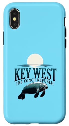 Key West Mana The Conch Republic �t�����_ �T���Z�b�g �X�}�z�P�[�X iPhone X/XS �p