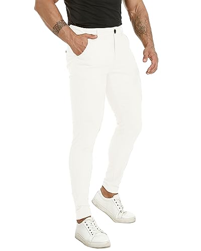 Grey White Slim Dress Pants Skinny Men's Pants Men's Skinny Chino Pants La Haute Grey White Slim Dress Pants Skinny Men's Pants Men's Skinny Chino Pants La Haute
