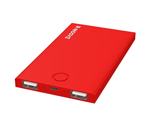 X-Moove Powergo Mini Duo Batterie externe pour Smartphone/Tablette 4000 mAh Rouge