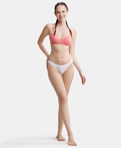 Image of Jockey 1581 Women Wirefree Non Padded Super Combed Cotton Elastane Stretch Everyday Bra with Ultrasoft and Durable Underband