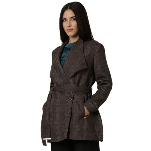 Image of Van Heusen Women's Regular Fit Casual A-line Coat, polyester blend