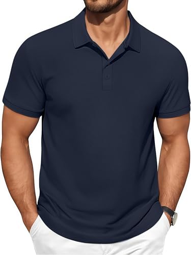 Polo hommes manches courtes anti-transpiration pour rester frais tout l'été